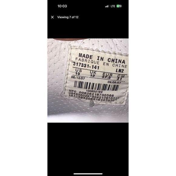 Nike Air Force 1 Mid Supreme Max Air‎ CB 2007 RARE Vintage sz 13 white red blue main image 4